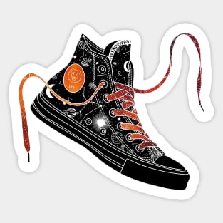 Leo high tops - Space laces Sticker